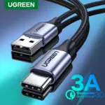 *כבל טעינה מהירה UGREEN USB-C – 3A לאייפון 17/16, סמסונג, שיאומי* ⚡