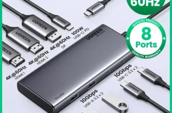 *UGREEN רכזת USB C – 8 ביציאות עם HDMI 4K ו-DP למחשב נייד* 💻