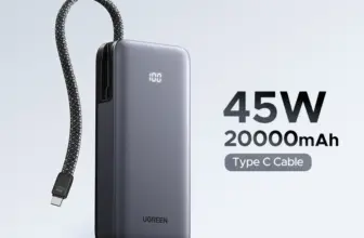 *🔋 בנק כוח UGREEN 20000mAh עם כבל מובנה – 45W טעינה מהירה!*