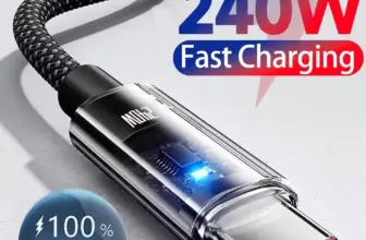 *כבל טעינה מהירה 240W עם תצוגה דיגיטלית LED* ⚡💪