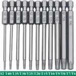 *סט 11 ביטים מגנטיים למברג – Torx ו-Flat עם הגנת חבלה* 🔧