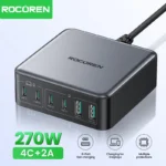 *מטען GaN חכם 200W – 6 יציאות טעינה במקביל!* ⚡