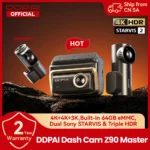 *מצלמת דרך כפולה DDPAI Z90 Master 4K – הגנה מושלמת לרכב שלכם!* 🚗📹