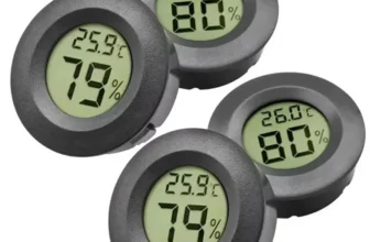 *מד טמפרטורה ולחות דיגיטלי עגול LCD – לבית, רכב, ארונות יין וחיות מחמד* 🌡️