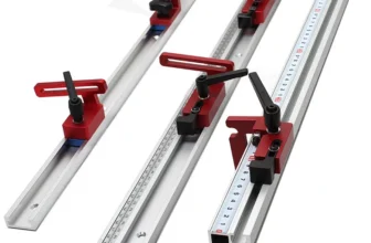**🔧 מגביל אלומיניום מקצועי לשולחן עבודה – T-Track Stop 🪵**