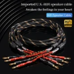 **כבלי רמקולים HiFi מקצועיים עם חיבורי בננה – OCC איכותיים** 🔊