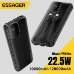 *פאוור בנק 20000mAh עם 2 כבלים מובנים – Essager* 🔋