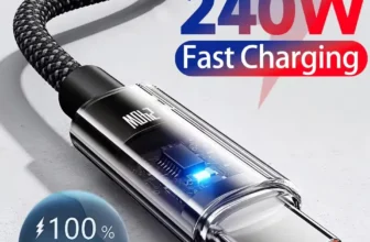 *כבל טעינה מהירה 240W עם תצוגה דיגיטלית LED* ⚡