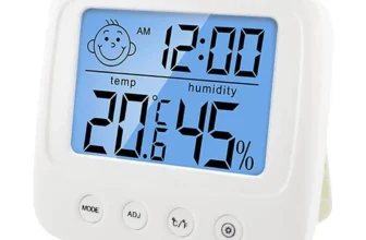 *מד טמפרטורה ולחות דיגיטלי LCD עם תאורה אחורית* 🌡️💧