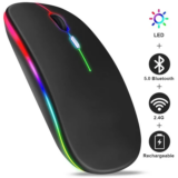 *עכבר אלחוטי נטען RGB עם תאורת LED מדליקה* 🖱️