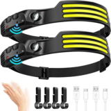 *פנס ראש לד חכם עם חיישן תנועה – חובה בכל בית! 🏃‍♂️*