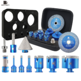 *סט מקדחי יהלום מקצועי 11 חלקים + דיסק חיתוך 125מ"מ* 🏆