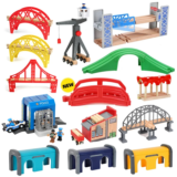 *מסילת רכבת עץ איכותית לילדים – סט משחק מושלם* 🚂