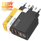 *מטען מהיר 120W – 4 יציאות USB-C עם תמיכה בטעינה מהירה* 🔌