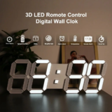 *שעון קיר דיגיטלי LED תלת מימד – מעוצב ומואר* 🕒