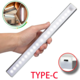 *תאורת LED חכמה עם חיישן תנועה – נטענת Type C* 🌟