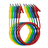 *סט 5 כבלי בדיקה מקצועיים עם תנינים מבודדים* 🔧