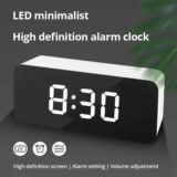 *שעון דיגיטלי LED מעוצב עם מראה – השדרוג המושלם לשולחן העבודה!* 🪞⏰