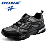 *נעלי ריצה קלאסיות BONA מעור פרה משולב רשת* 👟