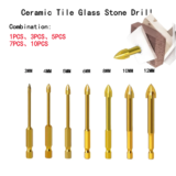 *סט מקדחים טיטניום מקצועי לקדיחה בקרמיקה, שיש וזכוכית* 🛠️