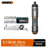 *מברגה חשמלית WORX WX242 4V – סט כולל 30 ביטים* 🔌🔧
