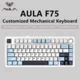 *מקלדת גיימינג AULA F75 – אלחוטית/חוטית/בלוטות' עם תאורת RGB* ⌨️🎮