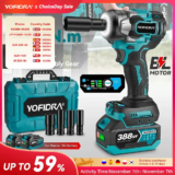 *מברגת אימפקט חשמלית עוצמתית YOFIDRA – ללא מברשות 1200N.M*