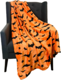 *שמיכת פלנל עטלפי האלווין השחורה* 🦇🖤