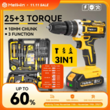 *מברגה חשמלית אלחוטית MELLWIN – 25 מצבי מומנט + 3 מהירויות!* 🔧⚡