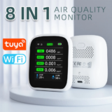 *מכשיר ניטור איכות אוויר חכם 8 ב-1 עם WiFi* 🌬️💨