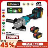 *משחזת זווית אלחוטית 7 מהירויות GISAM – 125MM עם מנוע ללא פחמים!* ⚡🔧