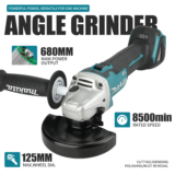 *משחזת זווית נטענת Makita DGA504 125mm – מקצועית וללא פחמים!* ⚡🔧