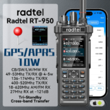 *מכשיר קשר Radtel RT-950 GPS APRS עם רדיו AM/FM/MW/LW/SW משולב* 📡🔊