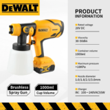 *מרסס צבע אלחוטי 800ML – תואם לסוללות DEWALT* 🎨