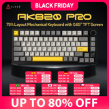 *⌨️ מקלדת גיימינג מכאנית AJAZZ AK820Pro עם חיבור משולש! 🎮*