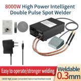 *מכונת ריתוך נקודתי ניידת 8000W – מושלמת לבניית סוללות 18650!* 🔋⚡