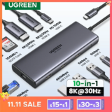 *מחבר UGREEN HDMI כפול מ-USB-C – 10 בתוך 1 לעבודה יעילה!* 🔌💼