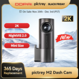 *מצלמת רכב Pictrey M2 2K עם ראיית לילה וסיבוב 330°* 🚗📸