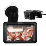 *מראת רכב עם מסך IPS 4.3" לתינוקות ולילדים – מאפשרת ראייה לאחור בלילה ויום!* 🚗👶