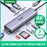 *רכזת USB-C מ-UGREEN – 7 כניסות בהתקן אחד* 🔌💻