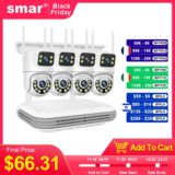 *מערכת אבטחה אלחוטית חכמה CCTV WiFi 6MP עם עדשה כפולה ו-8 ערוצי NVR* 🔒📹