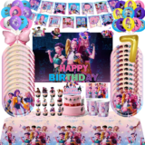 *🎉 סט עיצוב יום הולדת אנימה/קייפופ/דמונים*