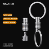 *מחזיק מפתחות מסתובב 360° מסגסוגת טיטניום – קל משקל ועמיד כמו של חיילי צנחנים!* 🔑