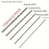 *סט 5 מקדחים ארוכים במיוחד 150 ממ – HSS איכותי* 🔧