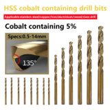 *🔩 סט מקדחים מקצועי HSS M35 מצופה קובלט 1-13 מ"מ*
