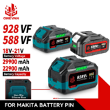 *סוללת ליתיום ONEVAN נטענת 22900mAh/29900mAh לכלי עבודה של Makita* 🔋🛠️