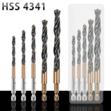 *🔩 סט מקדחים מקצועי HSS לעץ ומתכת – 6 יחידות 🔧*