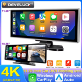 *דש קאם 4K דואלי עם GPS, CarPlay ותמיכה ב-Android Auto* 🚗📹