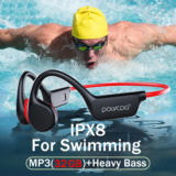 *אוזניות עצם POLVCDG עם 32GB מובנה – אטומות למים IPX8* 🏊‍♂️🎧