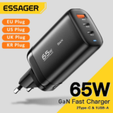 *מטען Essager 65W GaN טייפ C – טעינה מהירה למחשב נייד וסמארטפונים* 🔌⚡